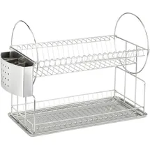 Wenko Exclusiv Duo Geschirrabtropfständer 21 x 33 x 49 cm Farbe Silber