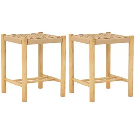 Costway Barhocker 2er Set 36 x 36 x 45 cm Beige