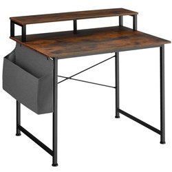 TECTAKE Schreibtisch mit Ablage und Stofftasche