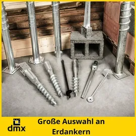 DMX Zaunpfosten 68 x 650 mm Silber/Stahl