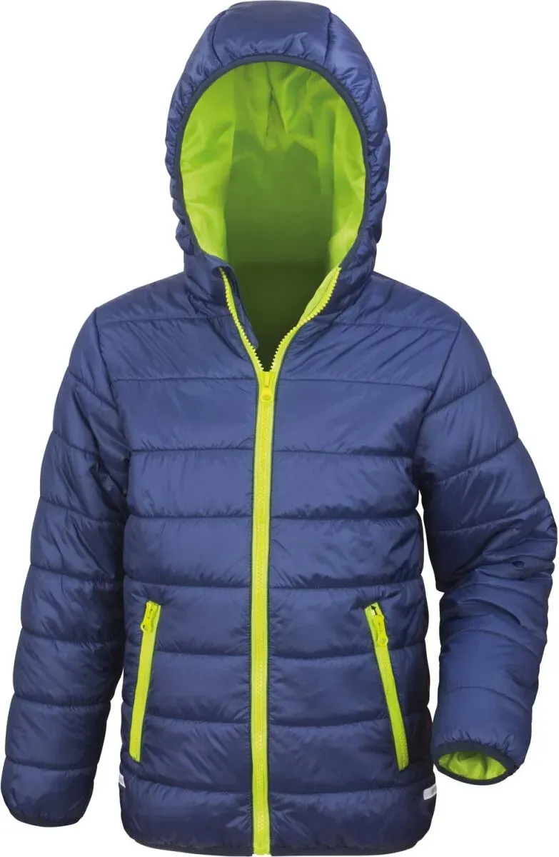 Result Core Kinder Steppjacke Stepp-Jacke R233J/R233Y navy/lime S (5-6)