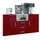 Vladon Sideboard 138,5 x 71,5 x 35 cm Rot/Weiß