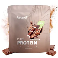 brandl® Premium Proteinpulver VEGAN Schoko | veganes Eiweißpulver mit zugesetzten Aminosäuren 1000 g