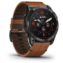Garmin Epix Pro (Gen 2) Sapphire 51 mm schwarz/carbongrau Titan mit Lederarmband