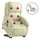 vidaXL Massagesessel mit Aufstehhilfe Leder 86,5 x 99,5 x 86,5 cm Creme elektrisch