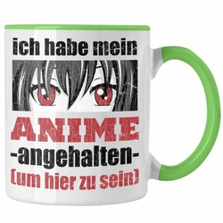 Trendation Tasse Trendation – Anime Tasse Geschenk Spruch Kaffeetasse Geschenke Deko Anme Fan Spruch Sprüche grün