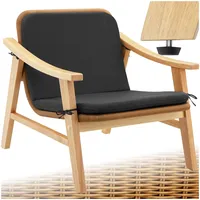 tectake® Outdoor Rattan Sessel, Loungesessel, Cocktailsessel bequem, Poly Rattan Möbel für Garten Lounge, als Balkonmöbel, Terrassenmöbel, Gartenmöbel oder Wintergarten (Natur)