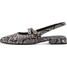 Marco Tozzi Damen Pumps weiches Feel Me Fußbett weiches Innenfutter Vegan Vegan, beige (Cream Struct.), 39 EU