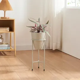 [en.casa] Blumenständer Asten 40,5 x 16 cm Hellgrau