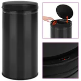 vidaXL Automatischer Sensor-Mülleimer 70 L Kohlenstoffstahl Schwarz