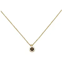 Schmuck Krone Goldkette 0,9mm Ankerkette Rauchquarz 585 Gelbgold, 45cm, Gold 585 goldfarben