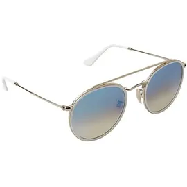 Ray-Ban Round Double Bridge RB3614N 001/4O 51-22 gold/blue gradient flash