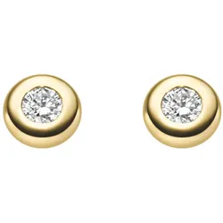 Paar Ohrhänger ADELIA ́S, gold, Ohrringe, Damen, Damen, 0,2 ct VVS = sehr sehr kleine Einschlüsse, Gelbgold 585, mit Diamant / Brillant für Damen