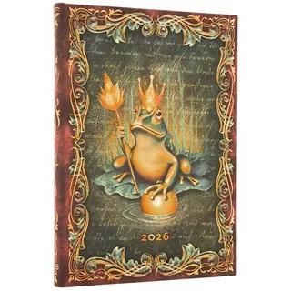 paperblanks ltd. 12-Monatskalender. 2026 Froschkönig Midi Horizontal