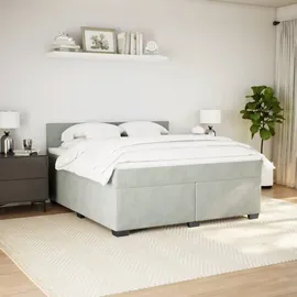 vidaXL Boxspringbett 180 x 200 cm Hellgrau