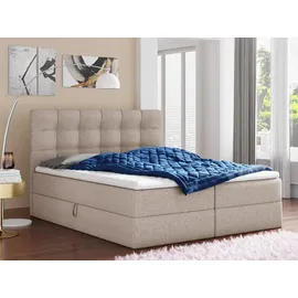 Sofnet Boxspringbett Best mit 2 Bettkästen, Doppelbett mit Bonell-Matratze und Topper, Polsterbett, Bett - 180 x 200 cm) Schlafzimmer, Betten, Boxspringbetten