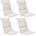 Beautissu Hochlehner Auflage 120 x 50 x 6 cm beige 4-tlg.