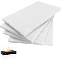 4 Stück Keramikwolle für Bioethanol - 30 X 20cm Kamin Keramikschwamm für Bio Ethanol Kaminofen - Bioethanol Ersetzen Sie den Docht für Tischkamin Indoor - Ethanol Ceramic Sponge/Ceramic Wool