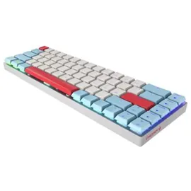 Cherry MX-LP 2.1 Compact Wireless weiß/hellblau/rot, MX LOW PROFILE RGB SPEED, USB/Bluetooth, DE (G80-3860LVADE-0)