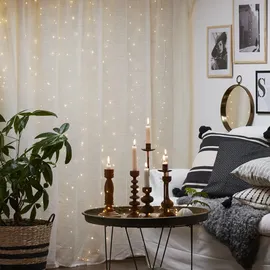 MARELIDA LED Lichtervorhang Draht 40 Stränge 800LED 3,9x2m Außen Weihnachten