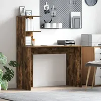 VidaXL Geräucherte Eiche Schreibtisch Geräucherte Eiche Holzwerkstoff