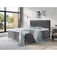 Mirjan24 Boxspringbett Elegance, Stilvoll Doppelbett mit zwei Bettkästen und