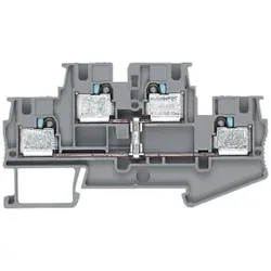 Siemens 8WH60250AG00 Doppelstockklemme 4 mm2, 6, 2mm Breite grau mit Potential-Verbindung - 50 Stück