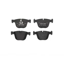 BREMBO Bremsbelagsatz, Scheibenbremse BREMSBELÄGE, RICHTUNGSGEBUNDEN hinten rechts links mit Zubehör für BENTLEY BMW 34212228429 34216857117 342124130