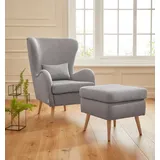 Guido Maria Kretschmer Home & Living Guido Maria Kretschmer Home&Living Sessel Sallito, TV-Sessel, Ohrensessel mit", B/H/T: 76 cm x 109 85 grau