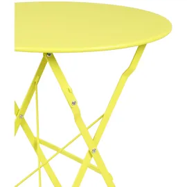 Garden Pleasure TIVIO Klapptisch Ø 60 cm Hellgrün/Beige/Gelb