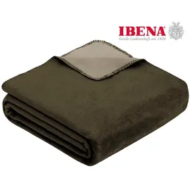 IBENA Doubleface Dublin 150 x 200 cm khaki/oliv