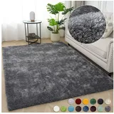Bruno Banani Teppich Dana Teppich, besonders weich und kuschelig, Kundenliebling, rechteckig, Höhe: 30 mm, uni, Mikrofaser Teppiche, Wohnzimmer, Schlafzimmer, Esszimmer grau rechteckig | 40 cm x 60 cm x 30 mm