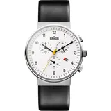 Braun Klassischer Quarz-Chronograph Weißes Zifferblatt Leder 40 mm BN0035BWHBKG