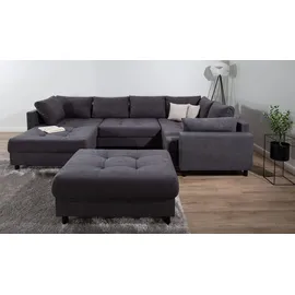 Collection AB Wohnlandschaft Polyester U-Form 2-Sitzer Grau