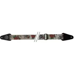 Gitarrengurt Skulls and Roses Black