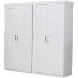 ebuy24 Magnus Kleiderschrank - 4Trg Breite 190 cm, Höhe 190 cm weiß.