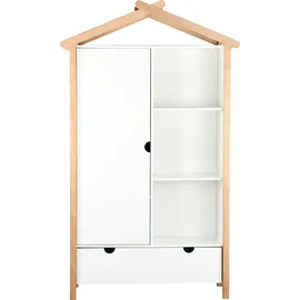 Möbilia Kinderkleiderschrank Dolidoo 112 x 51 x 187 cm Kiefer lackiert weiß