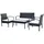 vidaXL Garten-Lounge-Set 4-tlg. schwarz