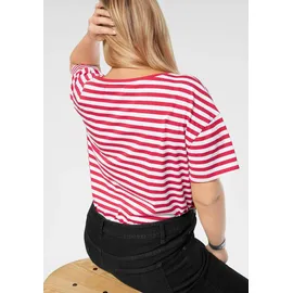 AJC T-Shirt Kurzarm gestreift Rot 48/50