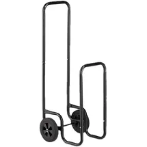Relaxdays Kaminholzwagen Stahl 1,00 m x 0,43 m bis 60 kg Schwarz