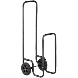 Relaxdays Kaminholzwagen Stahl 1,00 m x 0,43 m bis 60 kg Schwarz