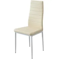 Albatros Esszimmerstühle MILANO 4er, Beige - Polsterstuhl mit Kunstleder-Bezug,