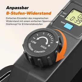 Merach Mini Untertisch-Ellipsentrainer, 8 Magnetstufen, flüsterleise <15 dB, lcd & rutschfeste Pedale, bis 100 kg