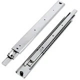 GTV H53 Schubladenschienen Vollauszüge Schubladenauszüge - 53.9 x 600 mm - 2 mm Starken Verzinkt Stahl - Rollenauszug Teleskopschiene Kugelführung - Schienensystem Belastbar bis 100 Kg 1 Set= 2 Stück