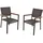 Garden Pleasure Stapelstuhl Davina 58 x 57 x 86 cm braun/grau 2 St.