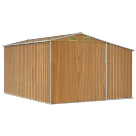 vidaXL Gerätehaus 3,65 x 2,77 m Hellbraun