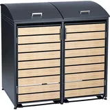 Zelsius Mülltonnenbox 2er 120-240 L anthrazit
