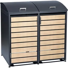 Zelsius Mülltonnenbox 2er 120-240 L anthrazit