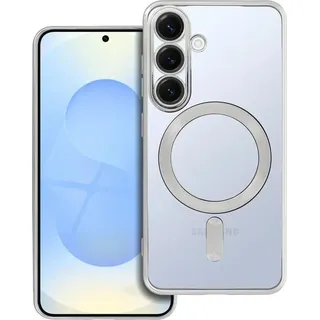 ELECTRO MAG COVER Handyhülle kompatibel mit MagSafe passend für SAMSUNG S25 silber