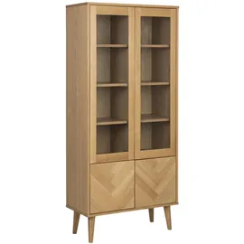 MID.YOU Vitrine NAGANO 80 x 178 x 37 cm Braun